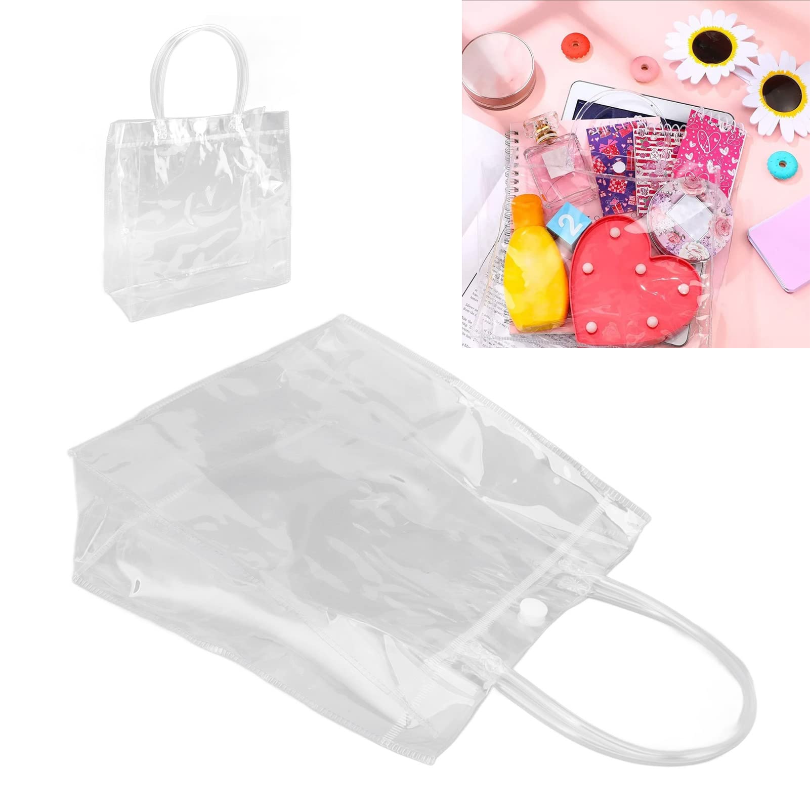 30-pack Doorzichtige PVC-plastic Geschenkzakken met Handvat, Herbruikbare Transparante Draagtassen voor Feestartikelen, Bruiloft, Bruidsdouche 30-pack Doorzichtige PVC-plastic Geschenkzakken met Handvat, Herbruikbare Transparante Draagtassen voor Feestartikelen, Bruiloft, Bruidsdouche