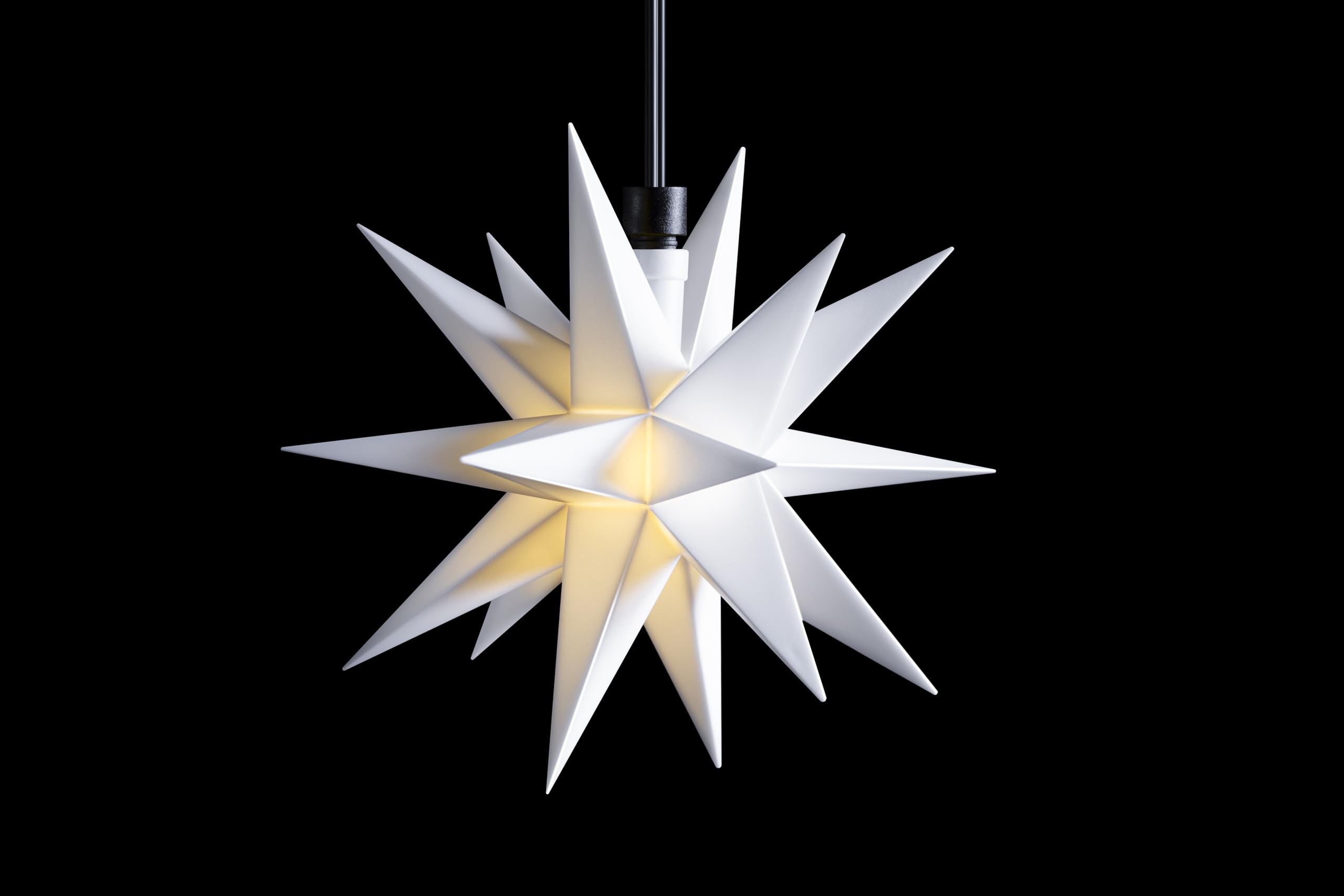 Sterntaler LED-Dekostern Weiß – 16 Cm, 18 Zacken, Mit Timer Für Innen & Außen