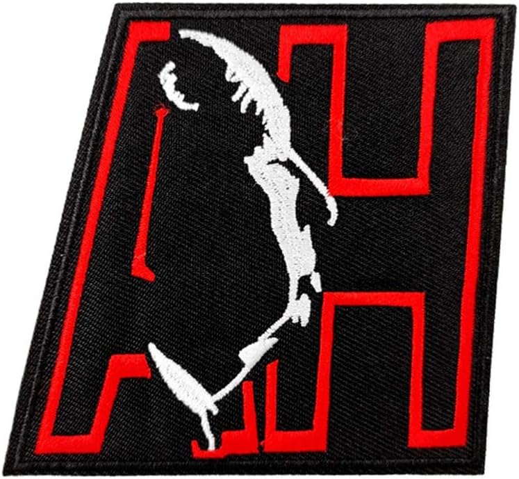 Cute-Patch 3.35'' Alfred Hitchcock Face Logo Embroidered Iron on and sew on Patch Horror