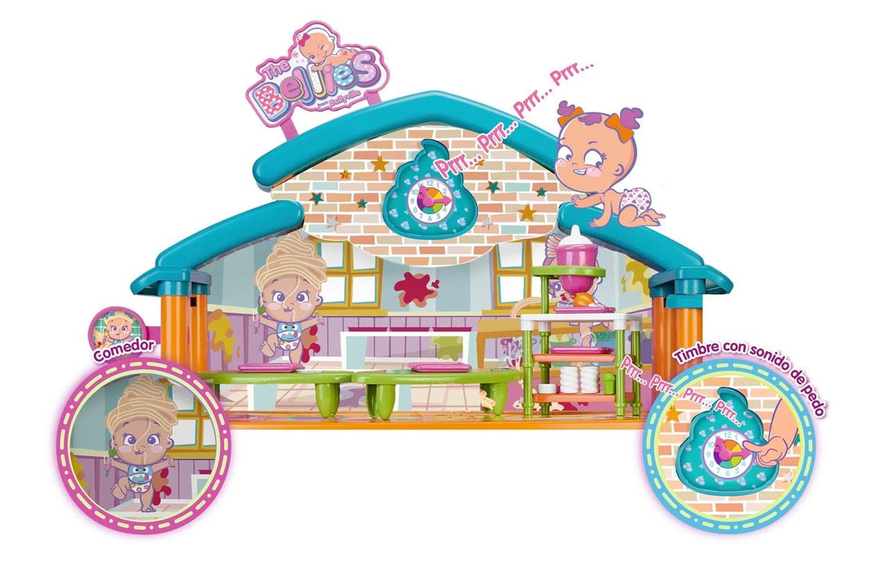 The Bellies From Bellyville - Cool School, Playset di Giocattolo Cole con Molte aree di gioco per bambini e Accessori divertenti, Dai 3 anni di età, Famosa (700017319)