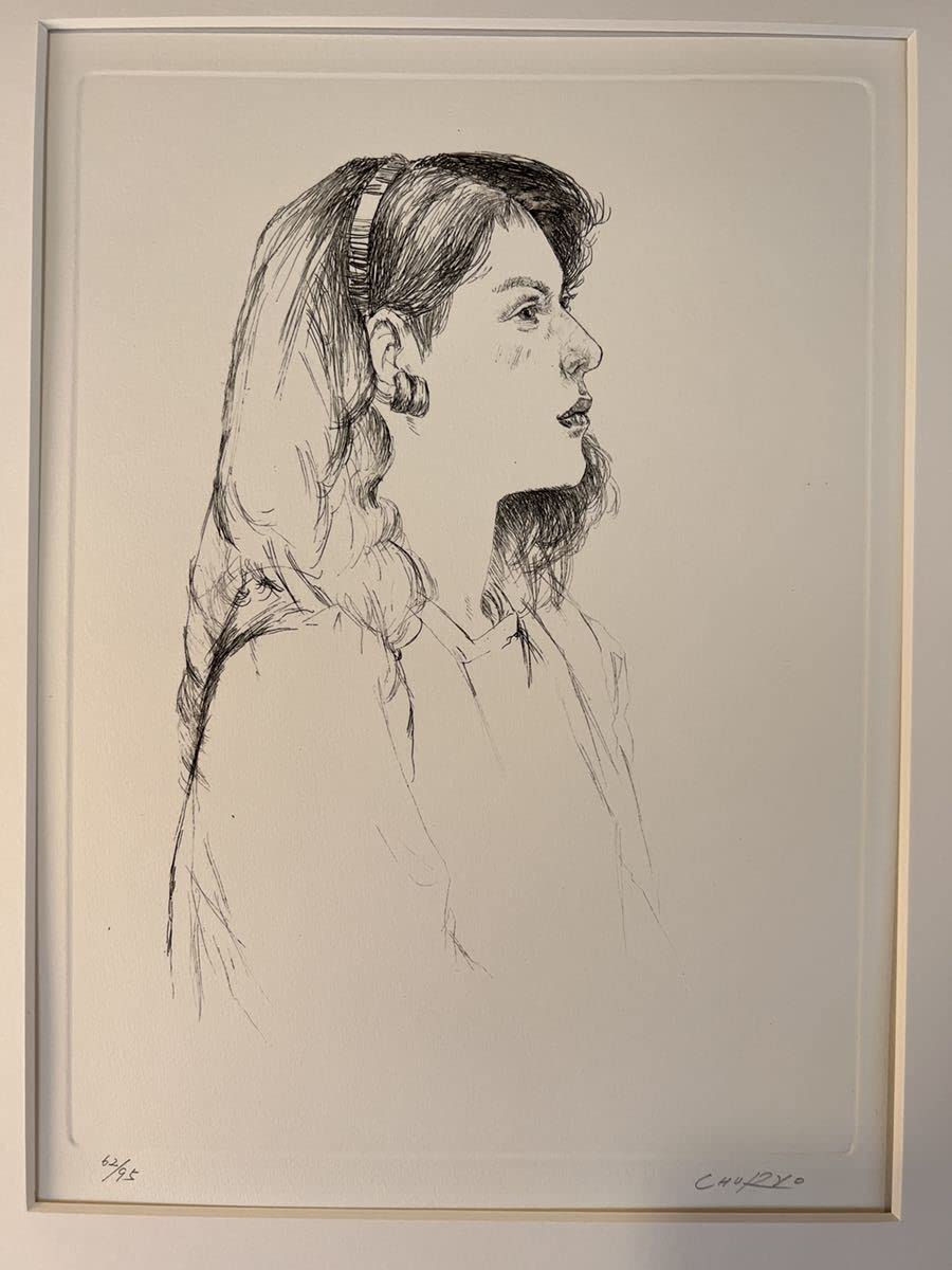 真作保証】佐藤忠良「少女」エッチング 直筆サイン 125部限定 版画