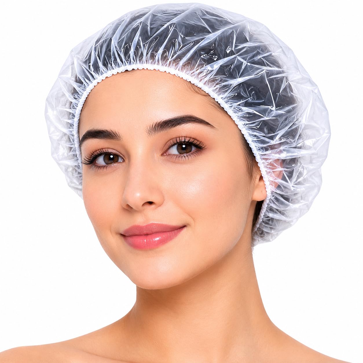 Avenique Disposable Shower Cap 18 Inch Pack of 100 | Waterproof Hair Cover for Women & Men | Individually Wrapped, Reusable, Thick Elastic Bath Caps for Spa, Salon, Hotel, Home & Travel-image-13