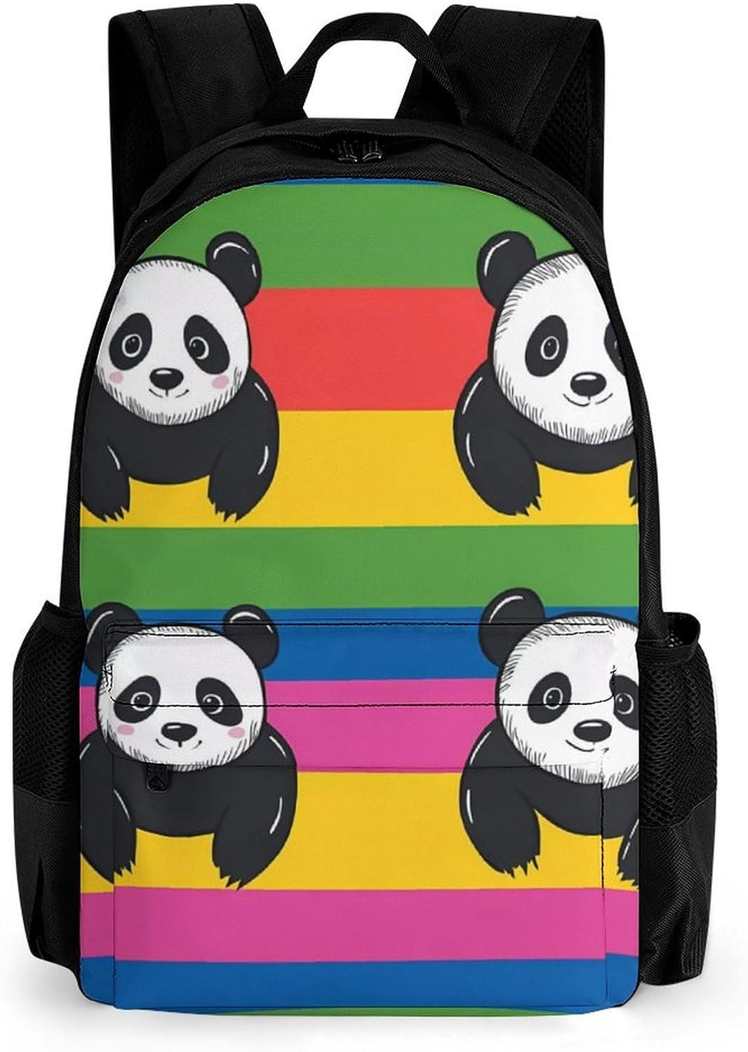 Colorful Panda Laptop Backpack for Men Women Fashion Computer Bag Business Travel Daypack
