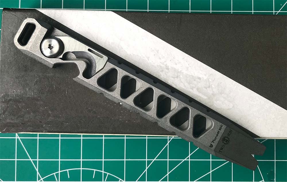 TWOSUNTI PRY BAR BOTTLE OPENER MINI BLADE TITANIUM TS-EDC15-SAND