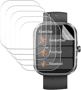 [6 Pack] for Kuizil T70/Csasan T70/WeurGhy T70 Screen Protector Anti-blue light, Flexible TPU Film Compatible with Kuizil T70/Csasan T70/WeurGhy T70 Smartwatch,Anti-Scratch Ultra-Thin