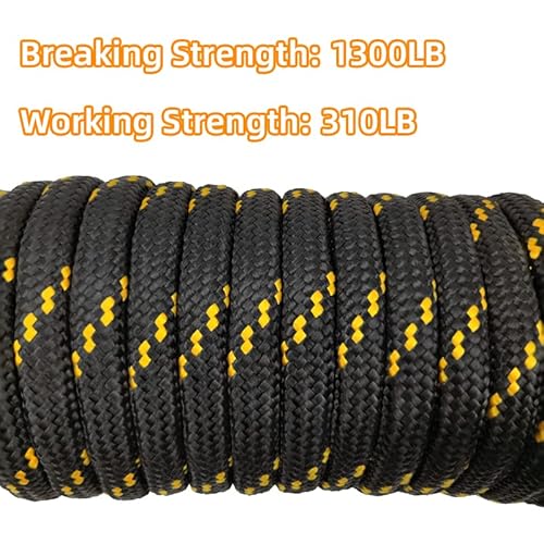 image for GIAHAND Diamond Braided Polypropylene Rope Nylon Rope Mix Thick Heavy 
