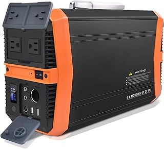 524Wh Portable Power Station 500w Solar Generator Pure Sine Wave Inverter Lithium Battery Pack with 2 AC Sockets DC Ports 2 USB Ports Car Charger for Outdoors Camping Home
