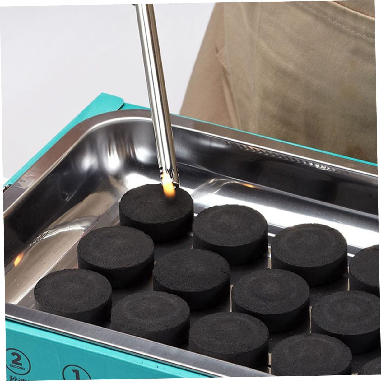 70pcs Quick Lighting Charcoal Tablets Smokeless Fire Charcoal for Outdoor Camping Grilling and Boiling Water Easy to Use for Survival and Tea Cooking