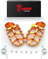 Vista 17 de MZS Estriberas para Moto de Cross, Reposapiés CNC Motocross Ancho MX Pedal Verde Compatible con KX250F 06-18 / KX250 19-24 / KX450F 07-18 / KX450