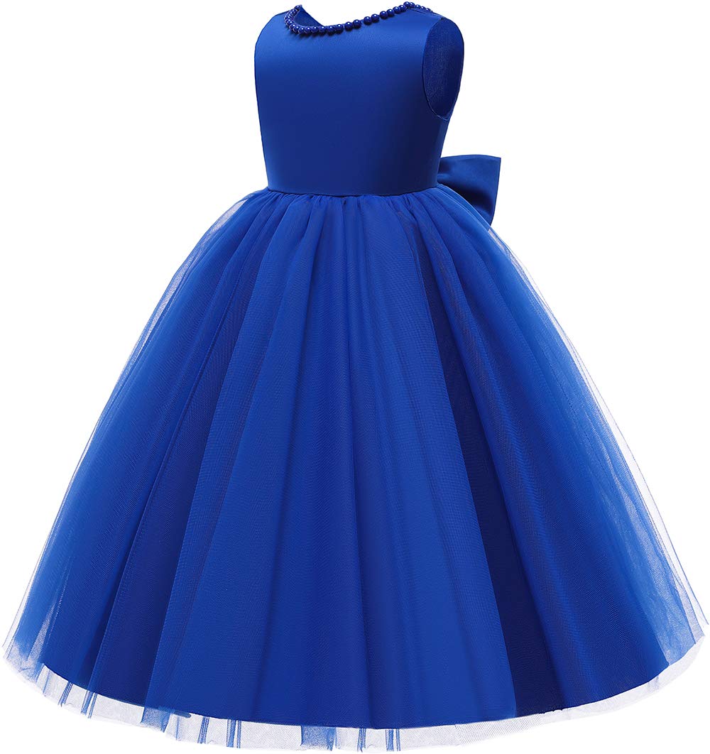 Jup'Elle Mädchenkleid mit Rüschen aus Spitze für Party, Hochzeit, Blumenmädchen, Camille, 4 Jahre, Camille Blue, 4 Jahre