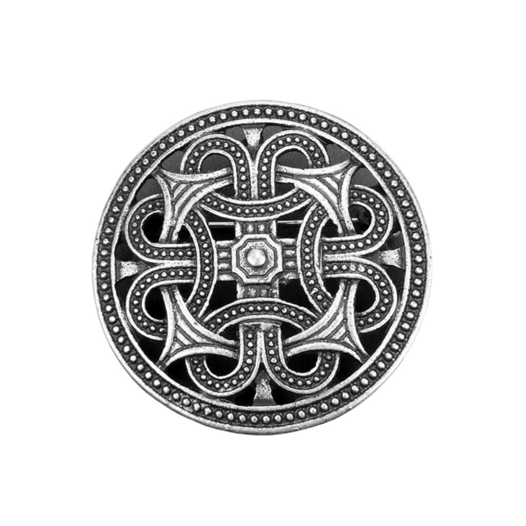 EXCLUZO Norse Medieval Viking Shield Symbol Brooch Oval Celtic Shawl Sweater Pin 1