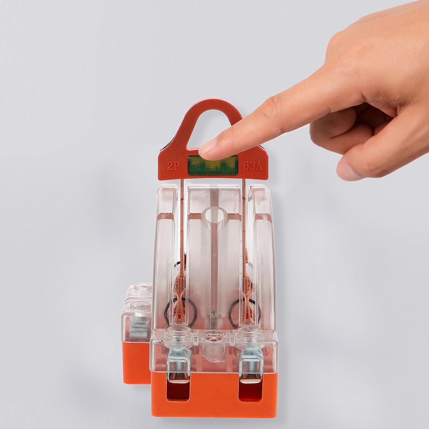 Knife Switch for Household Appliances Double Throw Disconnect Switch with LED Indicator, Copper Contacts, Resin Shell, Dual-Throw Configuration and Industrial Use