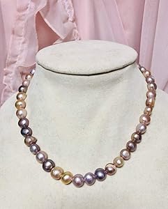 本真珠 淡水バロックパールネックレストップ 28mmピンク紫PT705 淡水