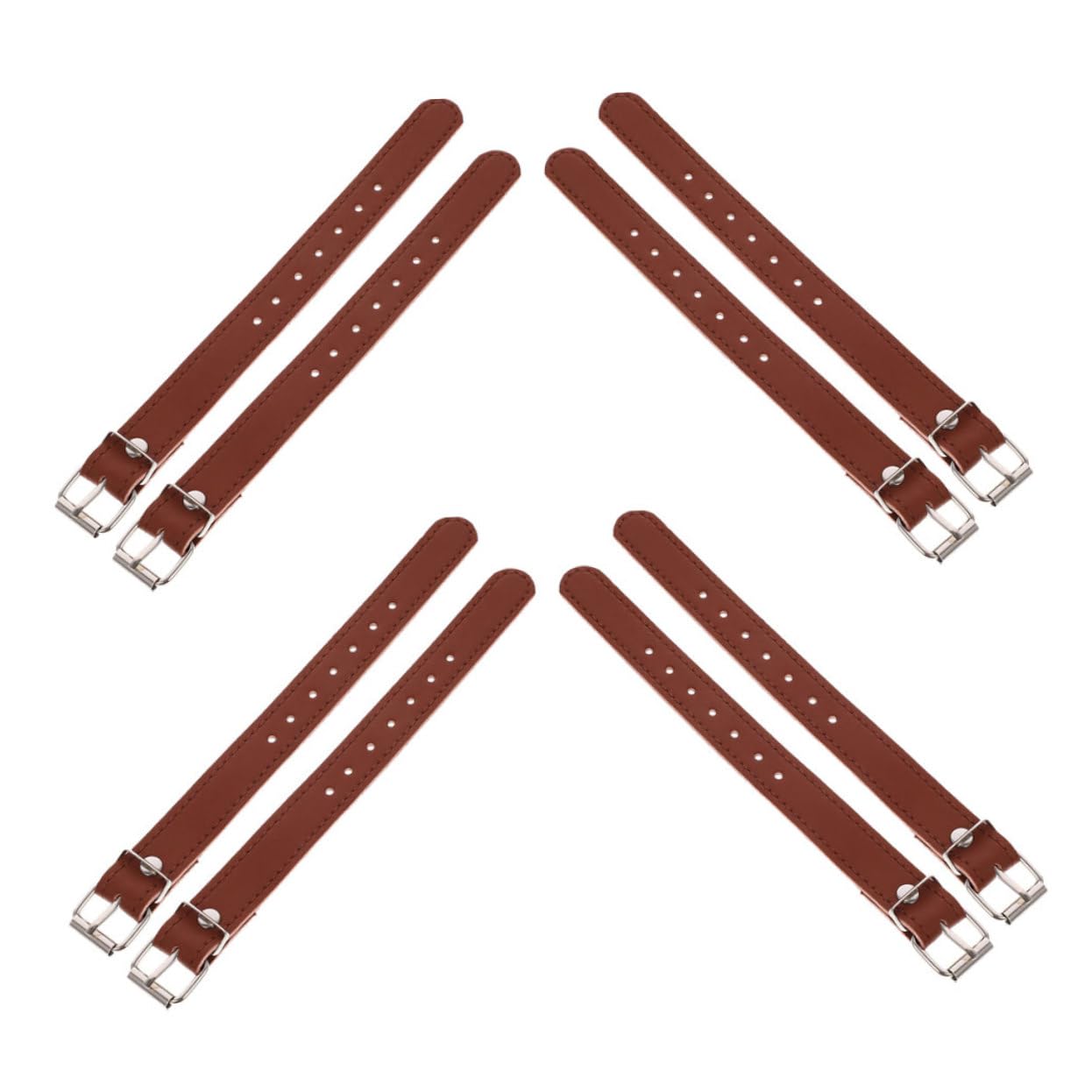 SUPVOX 8pcs Bike Basket Leather Straps Adjustable Cycling Basket Straps for Bicycles Effortless Tool Installation Versatile Use for City Riding Outdoor Adventures