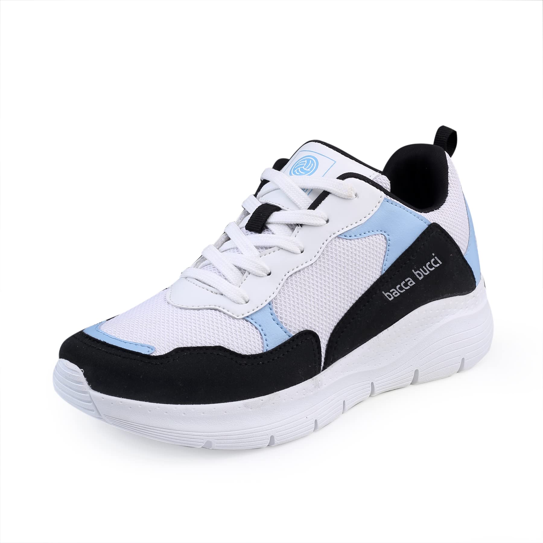 Bacca Bucci® Wave Women Chunky Sneakers | Casual Fashion Shoes with Lightweight Sole | Platform Laceup | White, Size UK38 (B09YS1NYYW) Amazon Price History, Amazon Price Tracker
