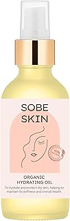Hydrating Multi Use Organic Body Oil 120 ml, Lightweight Face Body and Hair Moisturizer, Spray Tan Safe, Fast Absorbing, Vegan, Non Comedogenic