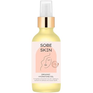 Hydrating Multi Use Organic Body Oil 120 ml, Lightweight Face Body and Hair Moisturizer, Spray Tan Safe, Fast Absorbing, Vegan, Non Comedogenic