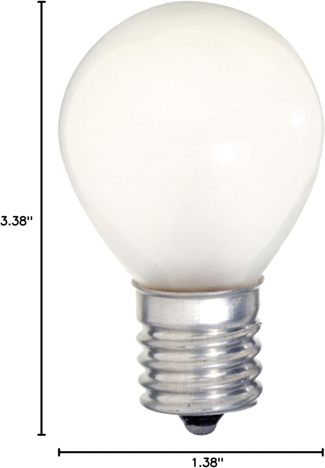 Satco S3622 115/125V Intermediate Base 10-Watt S11/N Light Bulb, Frosted