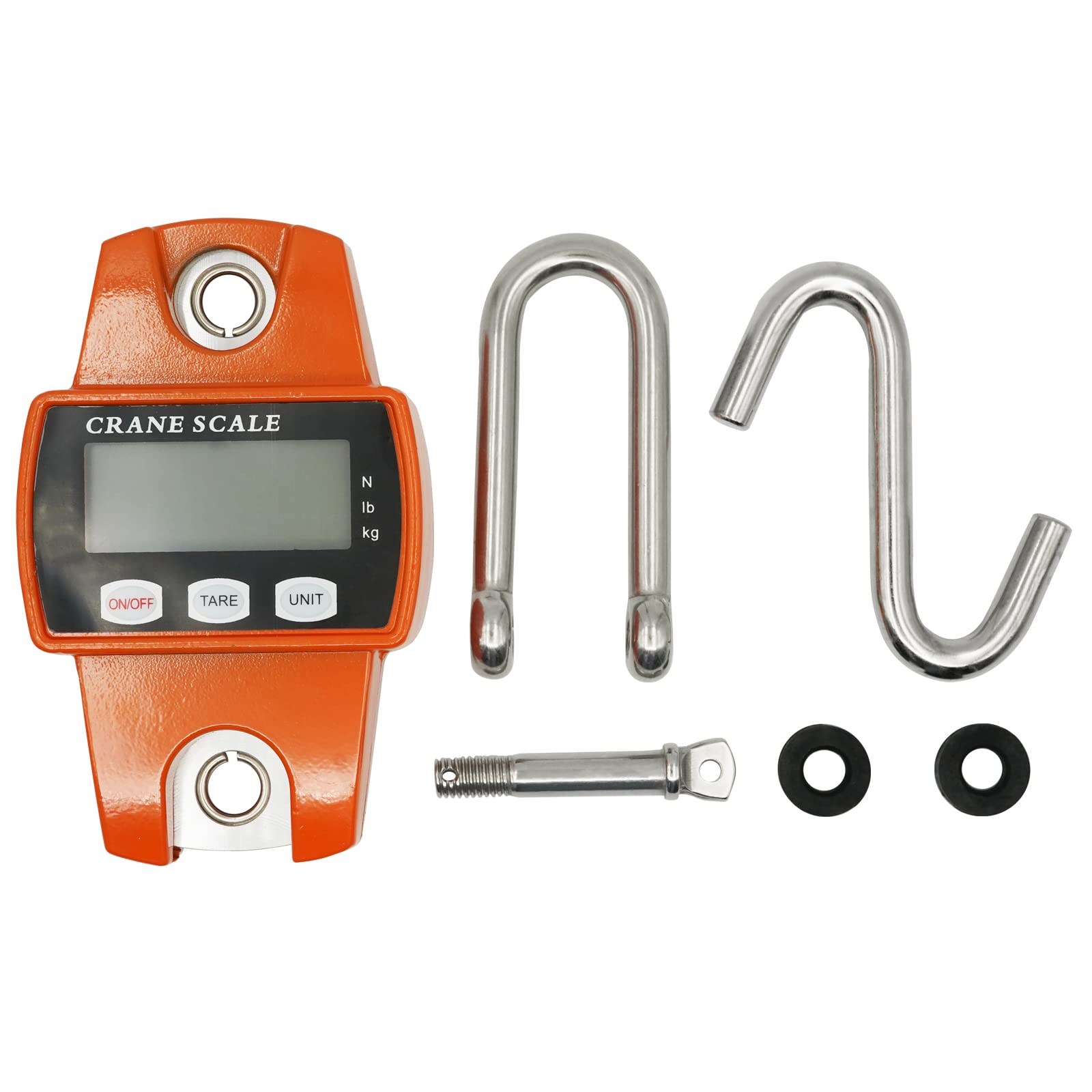 Escala de Pescado Profesional de 300 kg Mini Escala Colgante Grúa de Gancho Portátil Báscula Electrónica de Alta Resistencia Herramienta de Medición de Peso con Sensor Preciso (sin batería)