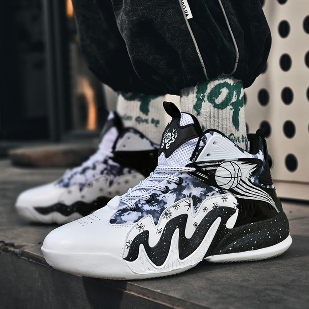 Męskie buty do koszykówki, buty sportowe, lekkie, oddychające, amortyzujące wstrząsy, męskie buty do koszykówki, do biegania, sportowe trampki, Mt D30, 44 EU