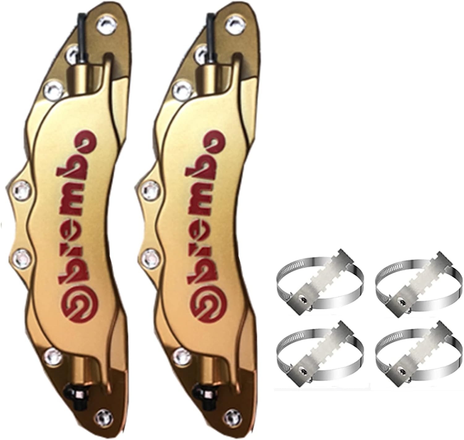 Gold Colors Universal ABS Plastic Car 3D Disc Brake Caliper Covers with Logos Front