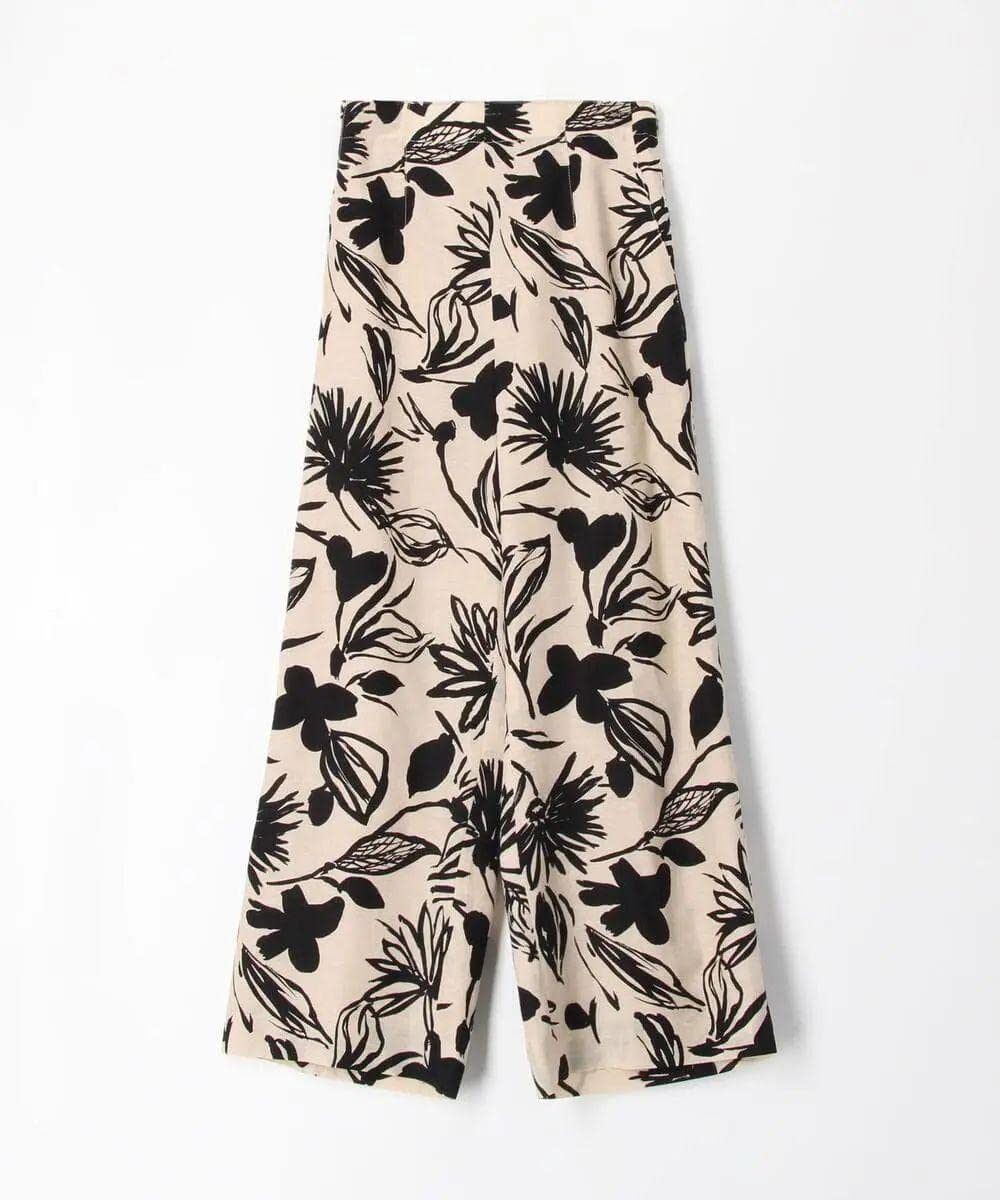 Amazon.co.jp: Ballsey ボタニカルプリント ストレートパンツ