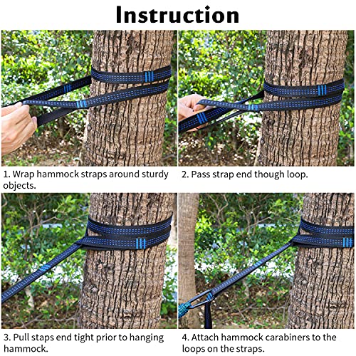 Esup Double Camping Hammock With Mosquito Net -Lightweight Nylon Portable Hammock, Best Parachute Hammock With Tree Straps For Backpacking, Camping, Travel (Black/Gray) #TOP3