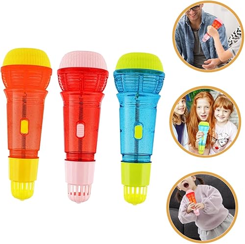 Role Play Microphone Toys for Boys and Girls 3 Pack Plastic Boys and Girls Microphone Singing Echo Feature