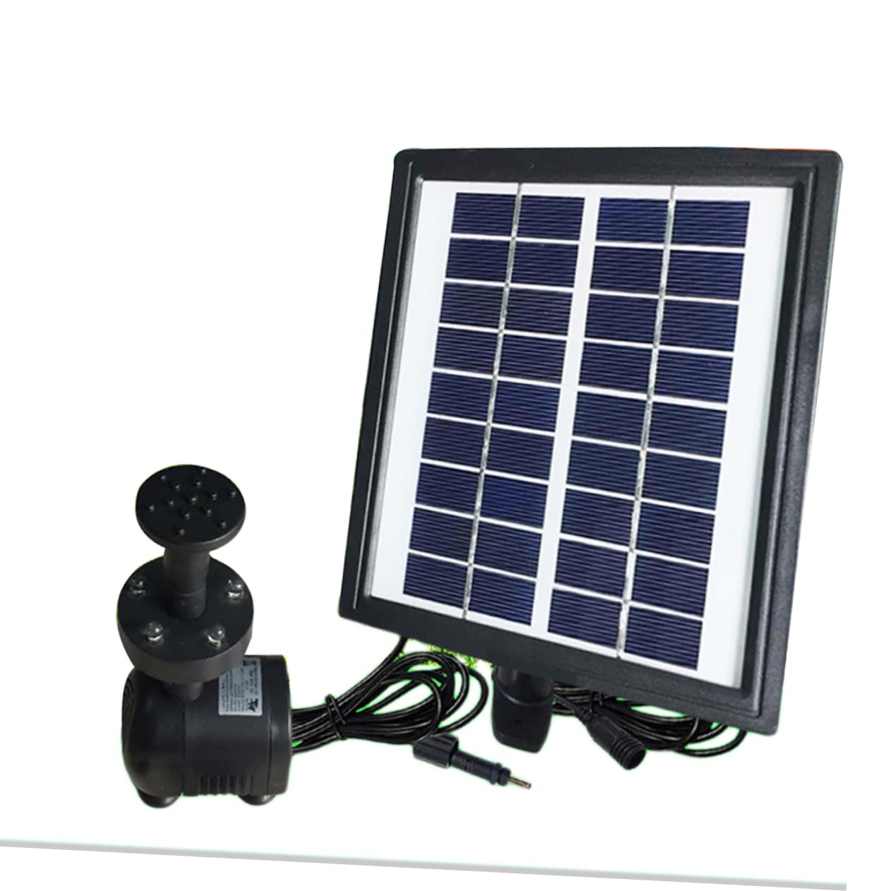 Pompa Fontana Solare 2, 8w LED Nero per Laghetto e Giardino