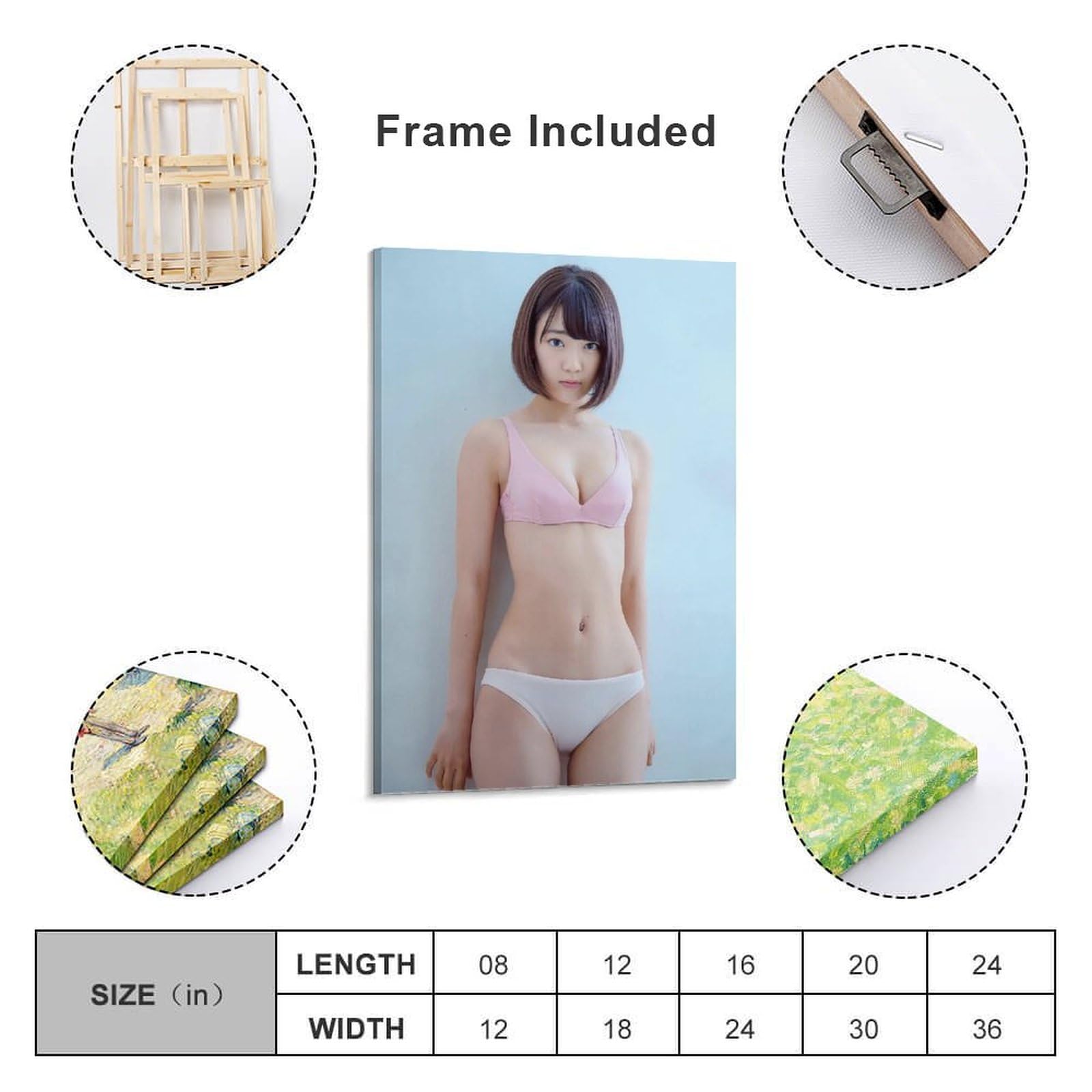 Amazon.co.jp: 宮脇咲良 (5) 写真 セクシー ポスター アートパネル ポスター 壁アート 画像 現代 寝室 装飾  ホームアートワーク20x30inch(50x75cm)