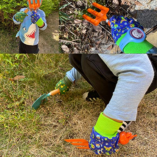 Kids Gardening Tools Set Metal For Kids Hand Shovel Mini Garden Tools For Kids, Safe Toy Gardening Tools For Soil Planting Digging Transplanting 4 Pieces #TOP5