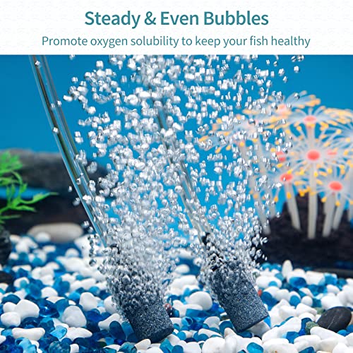 Pawfly Aquarium 1 Inch Air Stone Cylinder Grey Bubble Diffuser Release Tool For Nano Air Pumps Small Buckets And Fish Tanks, 10 Pack #TOP1