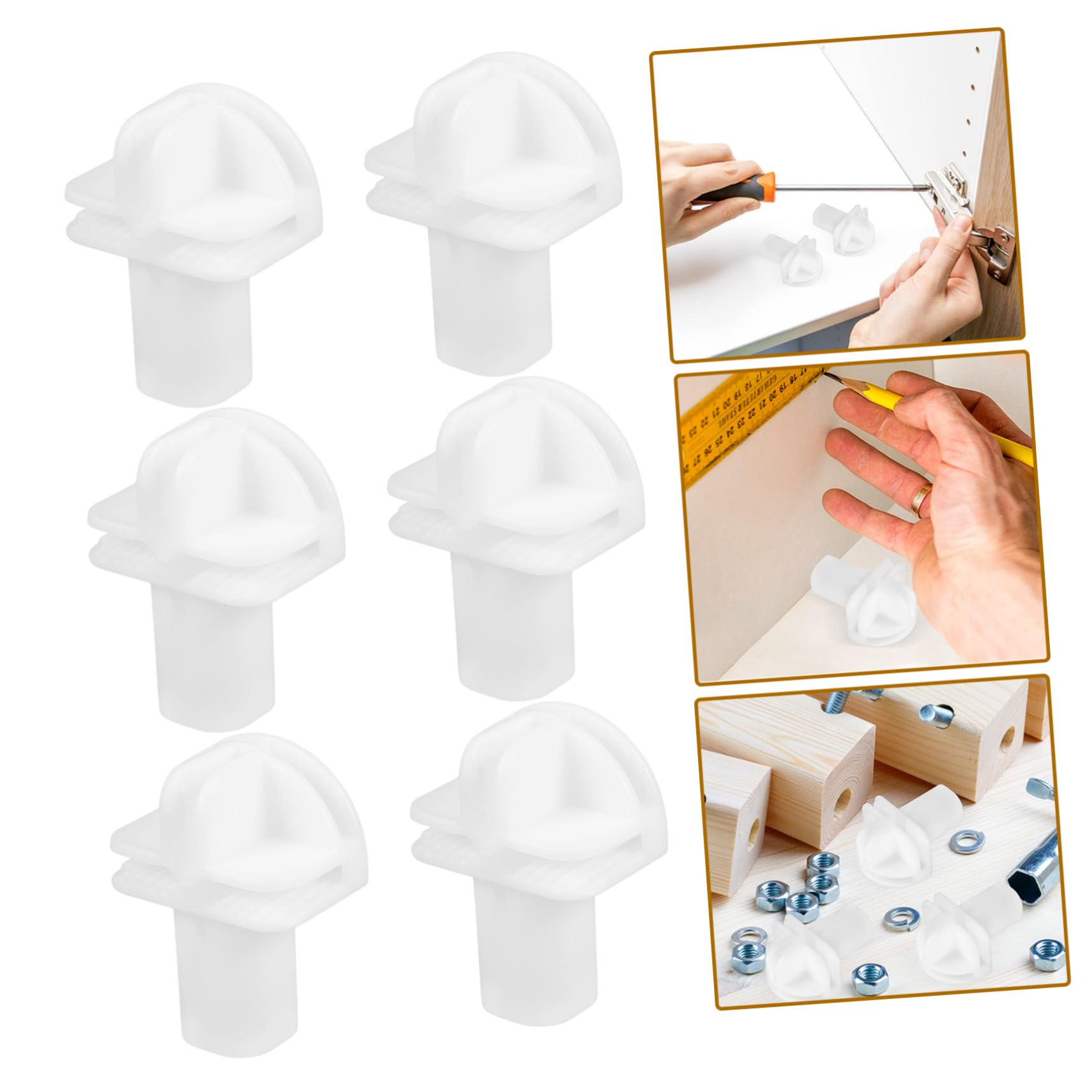 Conectores de Plástico Modulares para Armarios, 8 Piezas de Color Blanco Resistentes al Desgaste, Ideales para Ensamblaje Modular en Estanterías y Almacenamiento