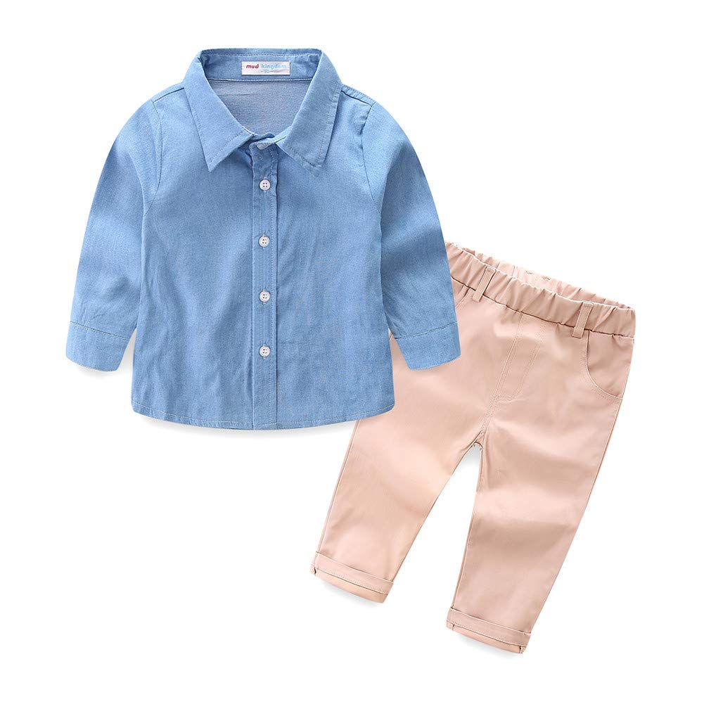 Mud Kingdom Boys Suit 4 Piece Dress Shirt Vest Shorts Set with Bow Tie 2-8 Years