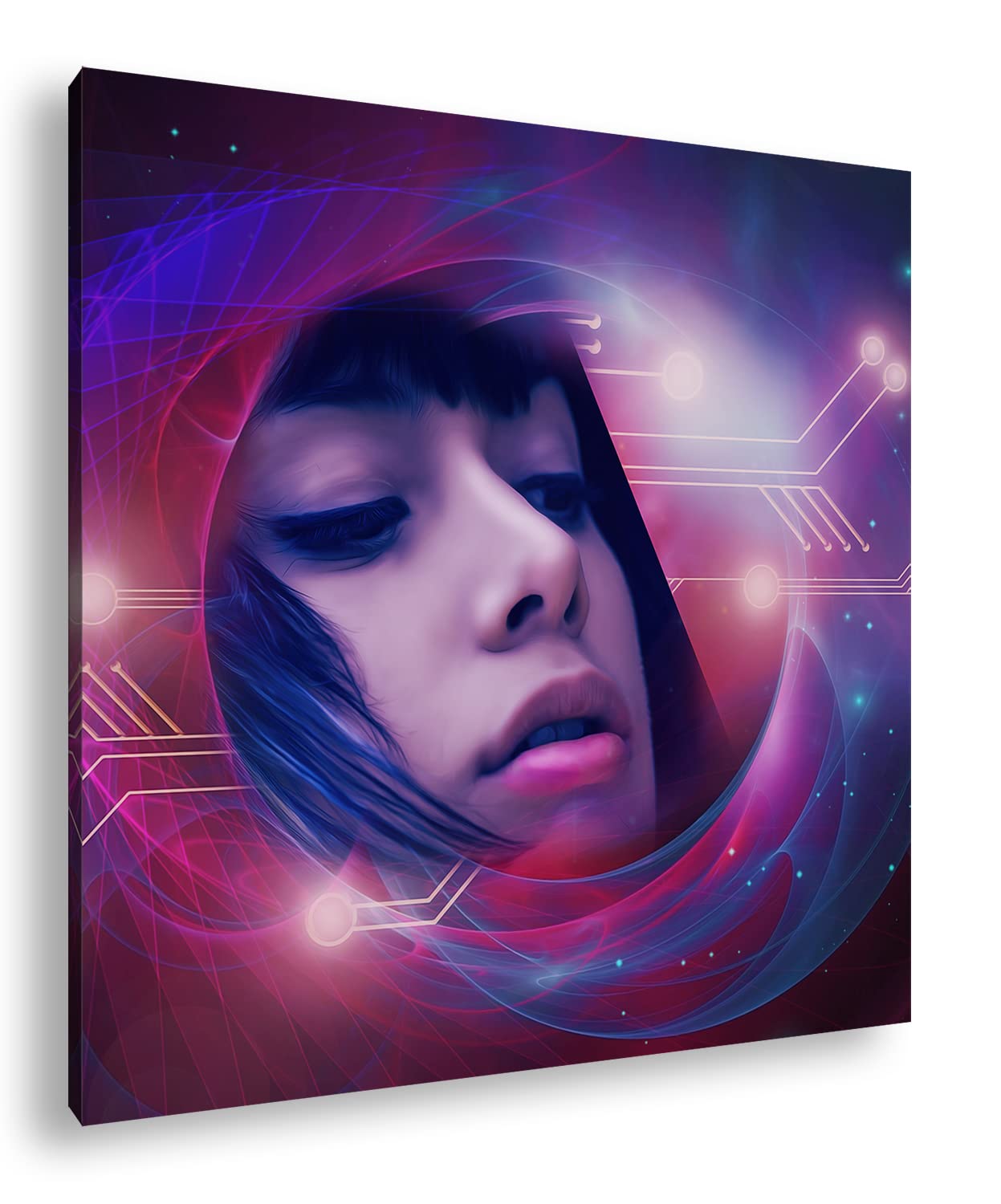 Fotomural sobre lienzo (70 x 70 cm), diseño de ciencia ficticia