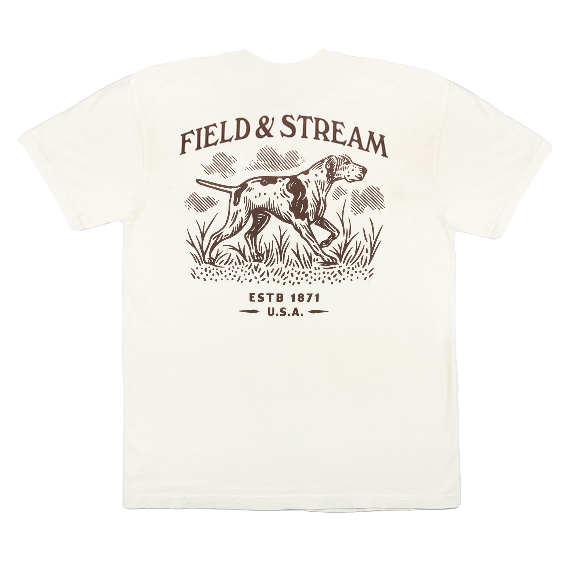 Field & Stream Huntin' Dog Tee Shirt Ivory, Ivory, XL