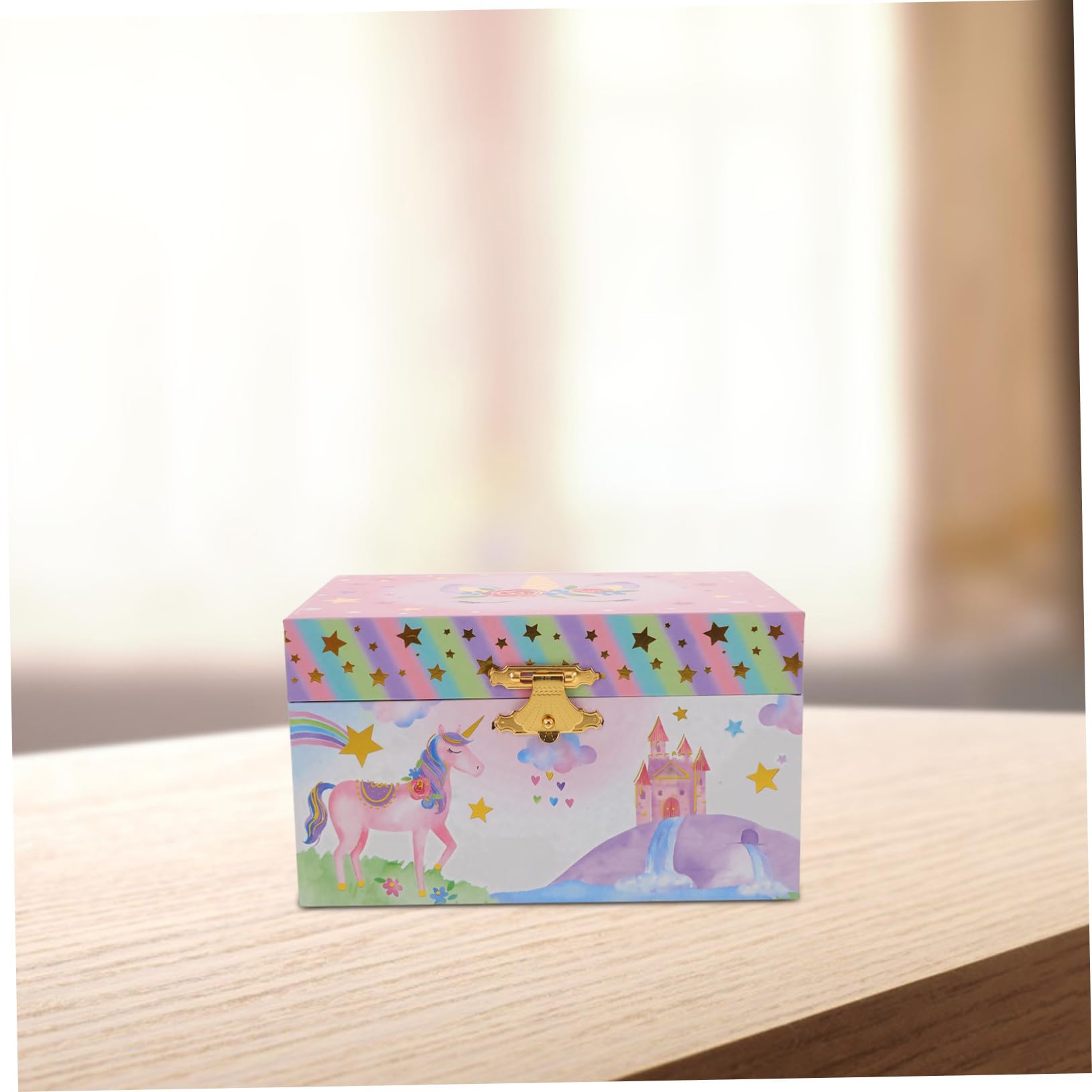 ibasenice Joyero Musical de Unicornio para Niña Caja de Música con Múltiples Compartimentos Cofre del Tesoro para Almacenamiento de Joyas Obsequio de Cumpleaños para Habitación de Niñas