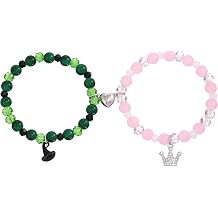 Elphaba Galinda Friendship Bracelet, Rhinestone Matching Bracelet for Friend Couple Girls Teenage Women, Crown Witch Wicked Hat Best Friend Present for Valentine Birthday Christmas