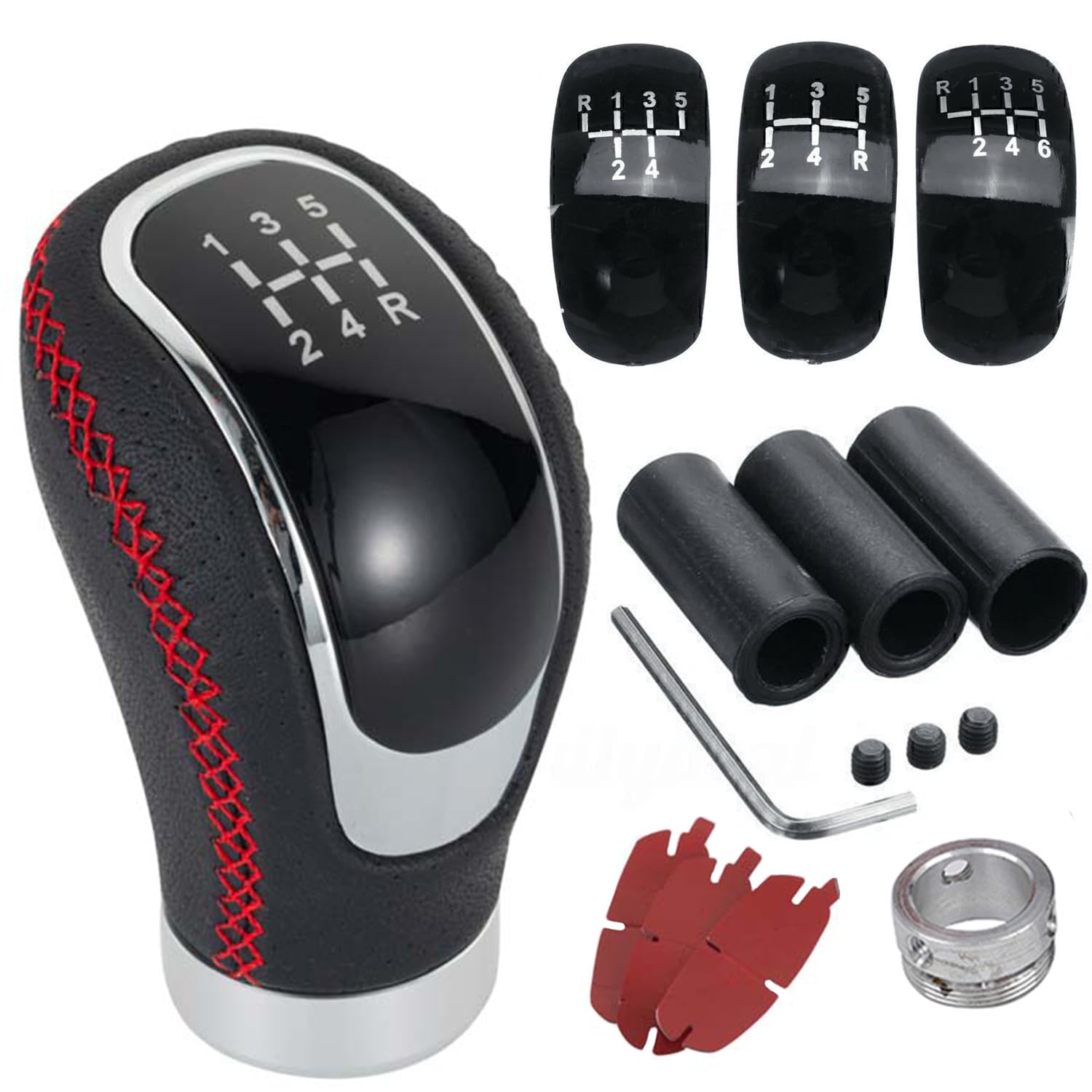 Pomello Cambio Universale In Lega Di Alluminio – 18 Cm – Manopola Leva Stile Racing (Nero, Rosso, Blu) - 2