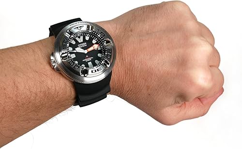 Miniatura 7 de Citizen Reloj deportivo negro de buzo profesional para hombre Eco-Drive BJ8050-08E