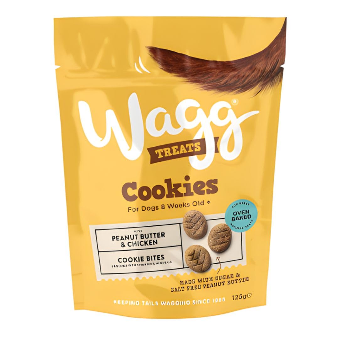 Wagg Peanut Butter and Banana Cookie Bites Adult Dog Treat 125g