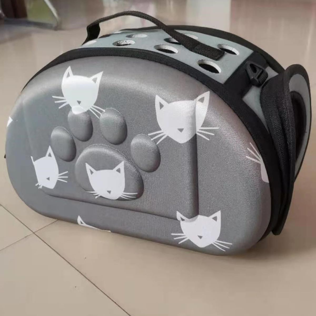 Garneck Katzen Tragerucksack aus Eva mit Ergonomischem und Diagonalem Design Atmungsaktive Transporttasche für Katzen für Outdoor und Haustiertransport