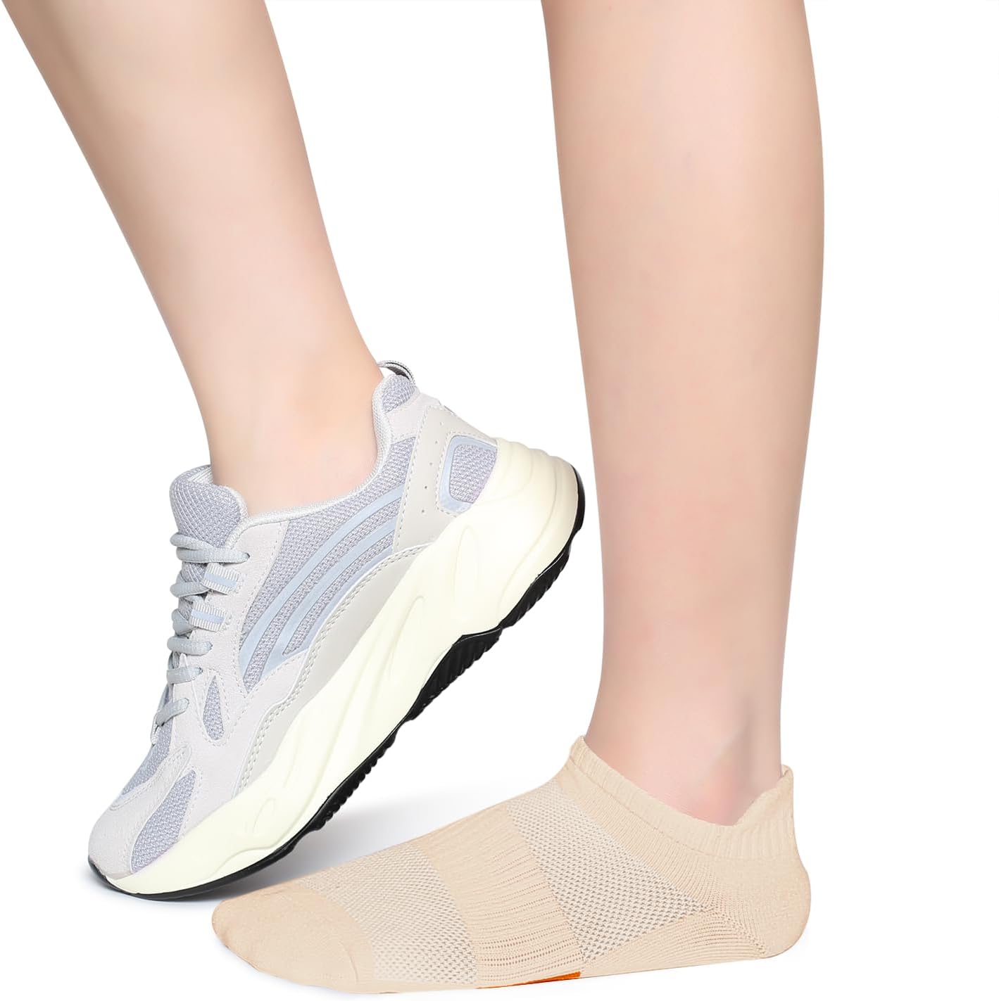 Henwarry Women's 10 Pairs Athletic Running Low Cut Socks Thin Cotton Soft Ankle Tab Socks - Image 5