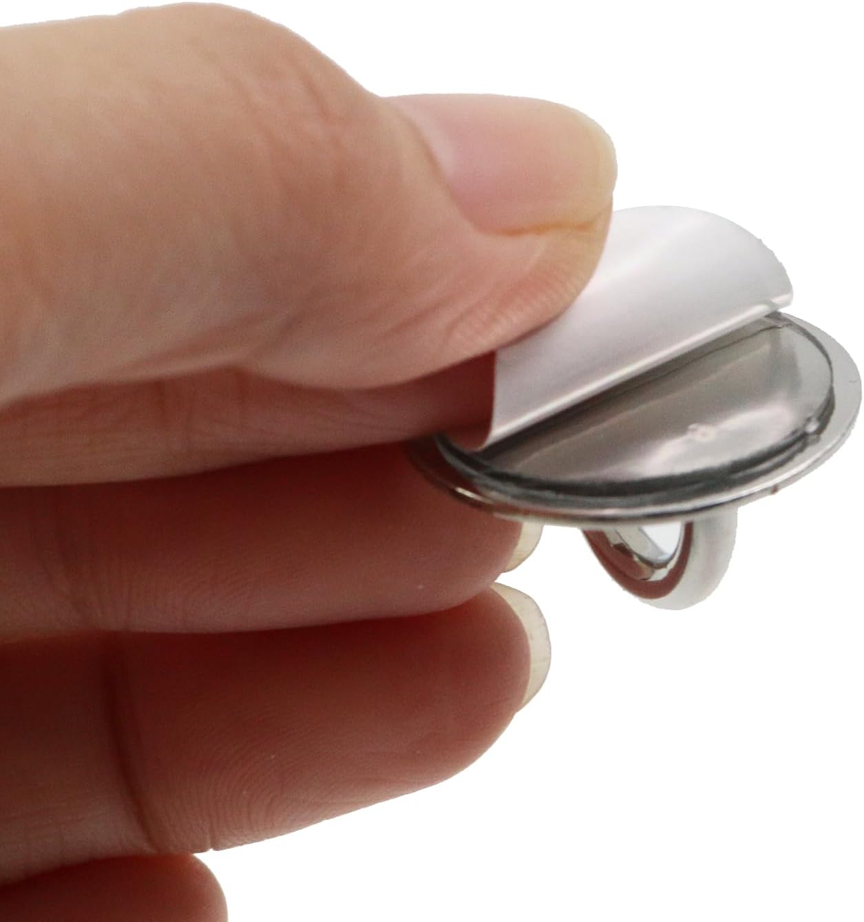 12Pcs Phone Charm Hook Adhesive Metal Phone Finger Grip Hook Cell Phone Ring Holder Stand for DIY Accessories (Round, Silver)