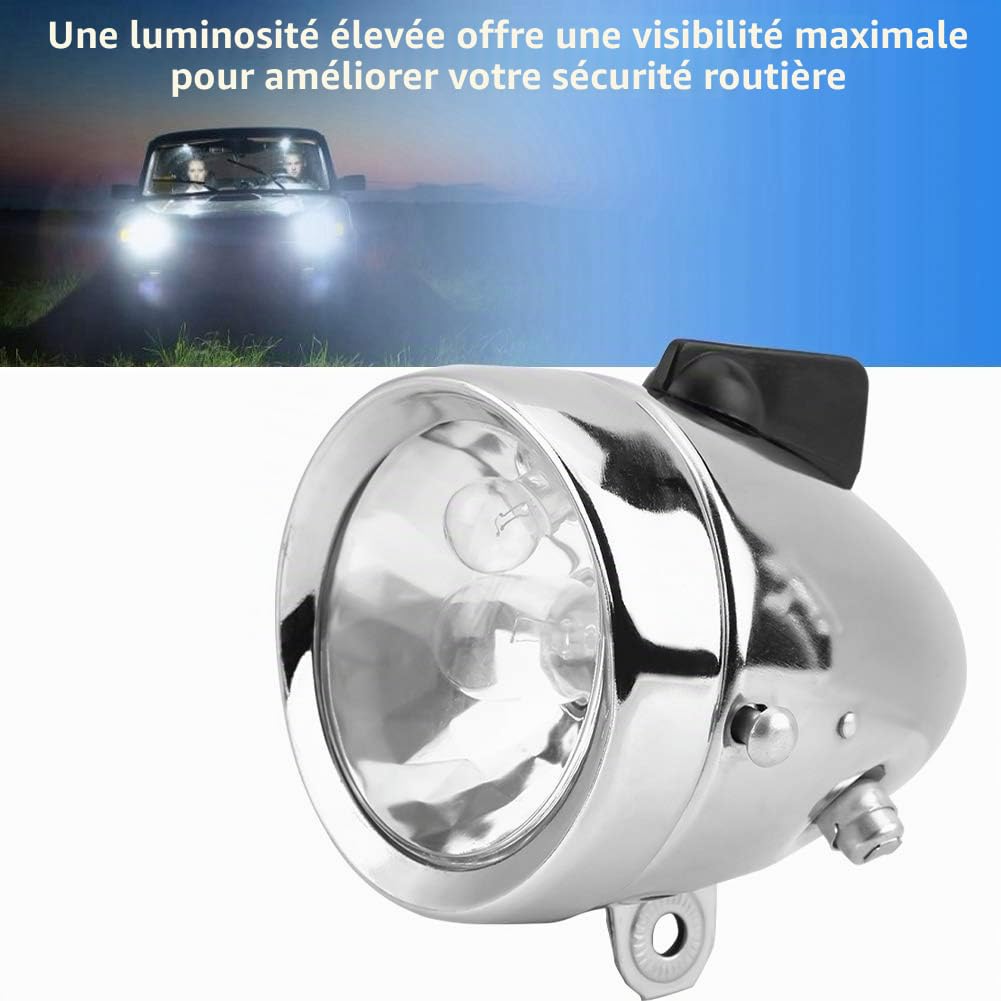 Kit de feu arrière de phare de Dynamo de générateur de friction universel 12V 6W pour vélo motorisé