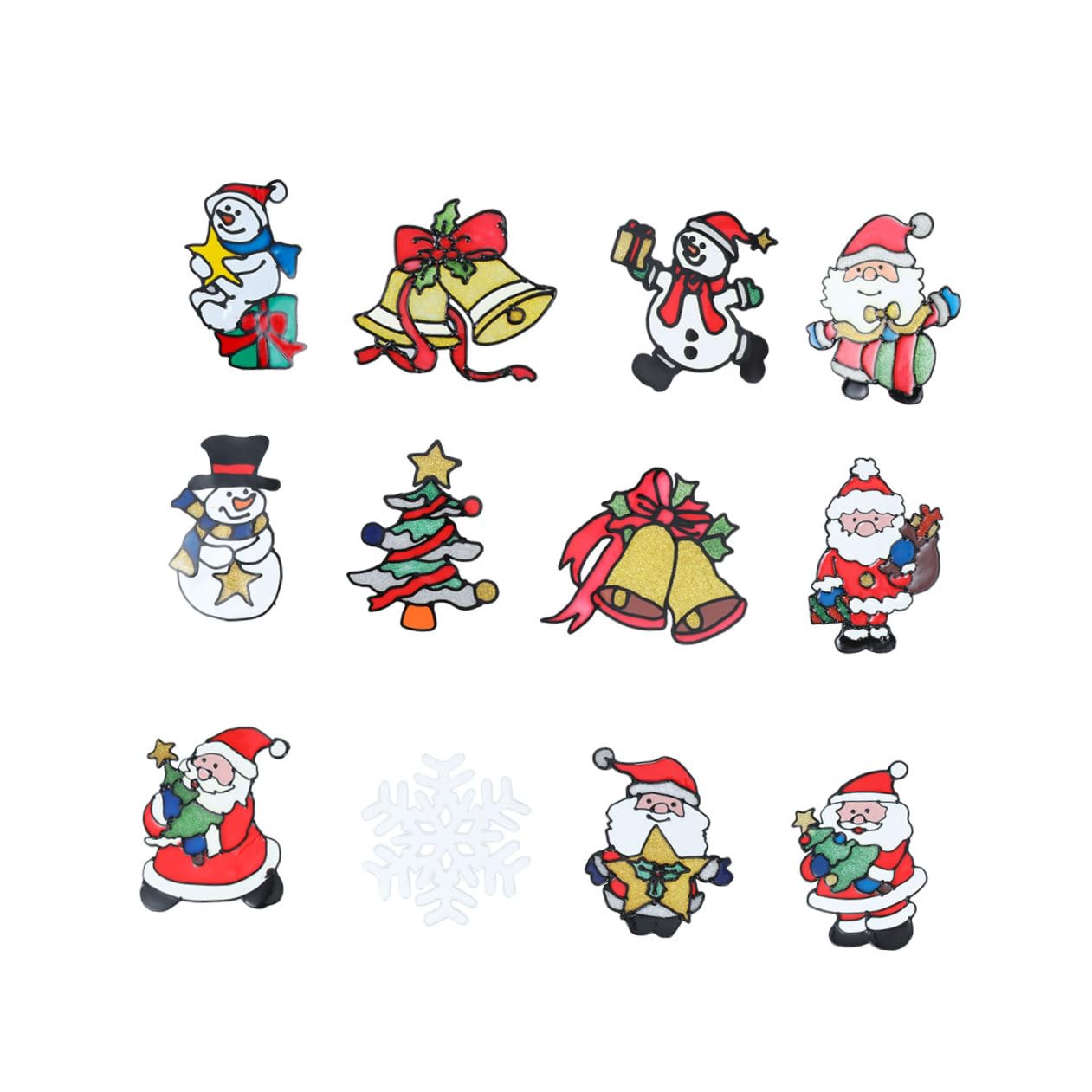 IMIKEYA 36 Stk Fensteraufkleber Urlaub Fenster haften urlaub wandtattoos weihnachtsparty liefert Weihnachtskunst weihnachtsdeko büro dekoration Weihnachtsabziehbilder Weihnachtsaufkleber