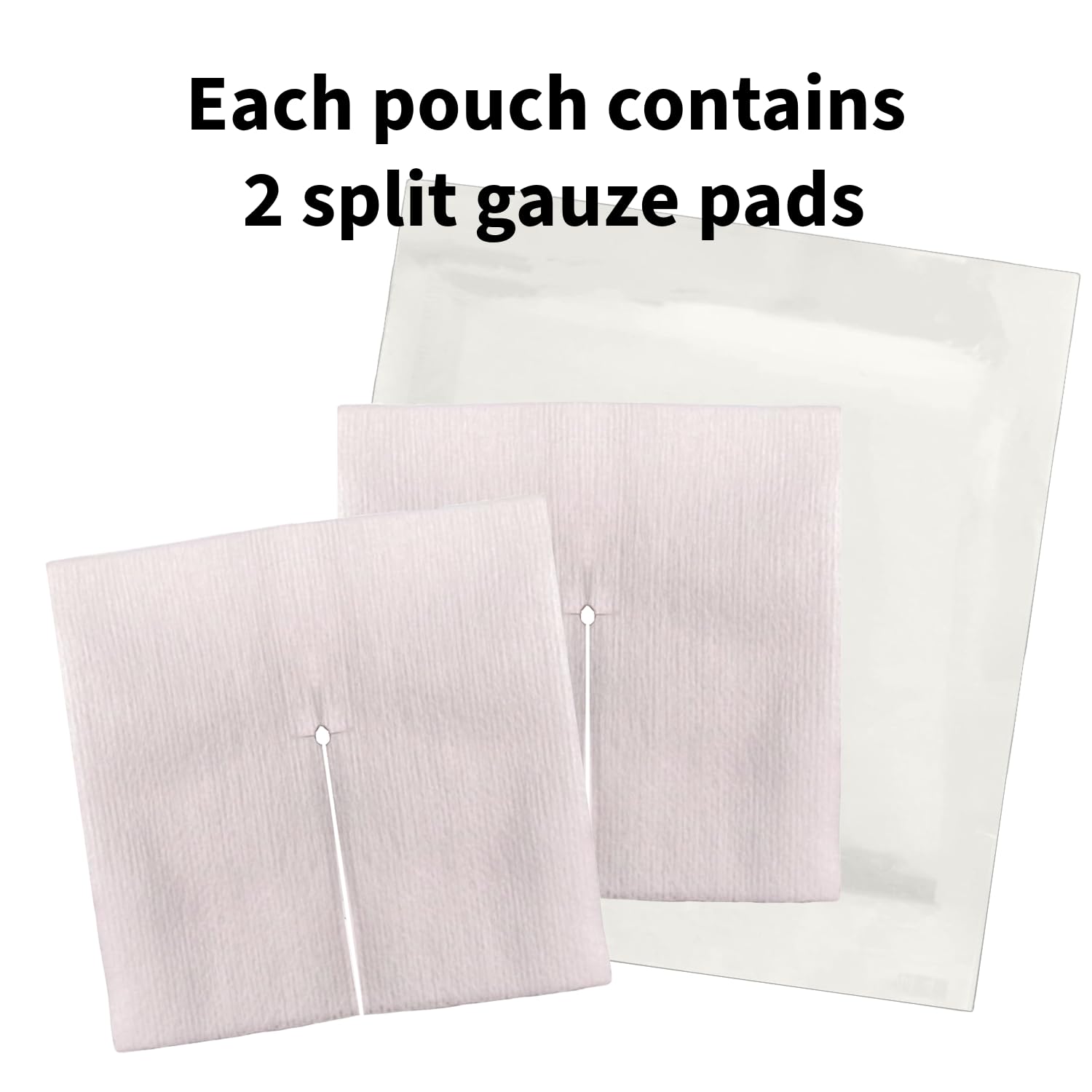 Vakly Sterile Split Gauze 4 x 4 in (150 Pack) – 6-Ply Drain Sponges with Precut Slit, Absorbent Non-Woven Dressing for IV, Tracheostomy & Wound Care — Amazon image 4