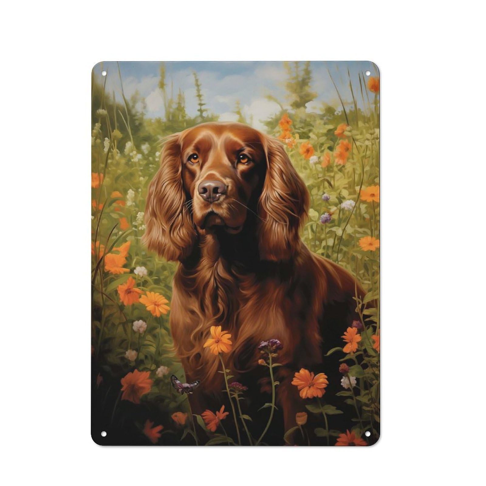 Junmoney Sussex Spaniel Shop Front Style Bistro Metal Sign 40X30cm, Cafe Wall Decor For Tea Room, Shop Wall Or Breakfast Area