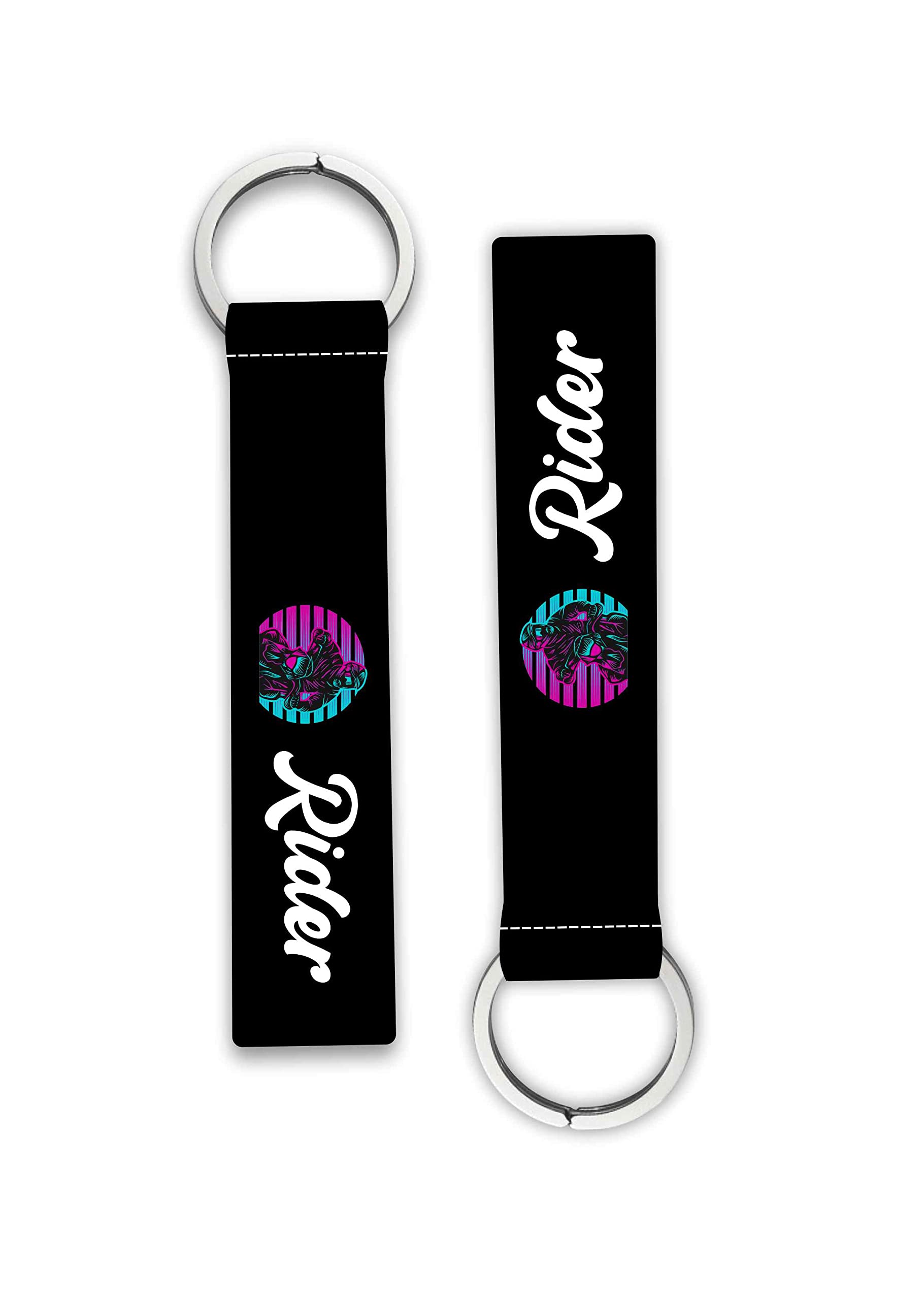 1pcs travel rider lanyard keychain holder for bikes cars scooters men's women's boys girls key holder key tag multicolored (6 x 1 inches)