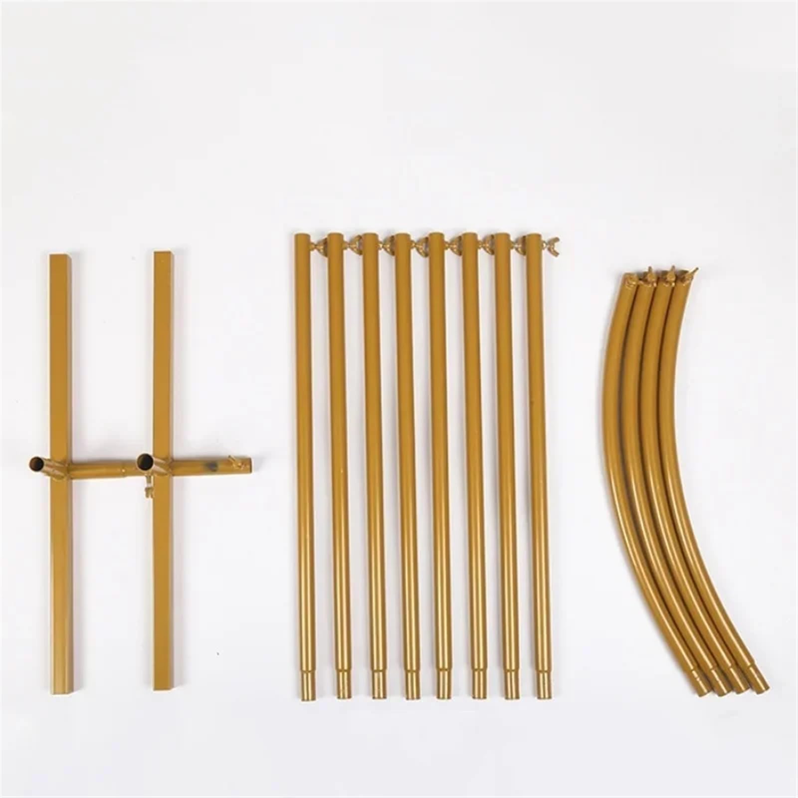 Arco Decorativo Matrimonio - Supporto Metallo Dorato Per Palloncini E Fiori - Altezza 150 Cm - Foto 7